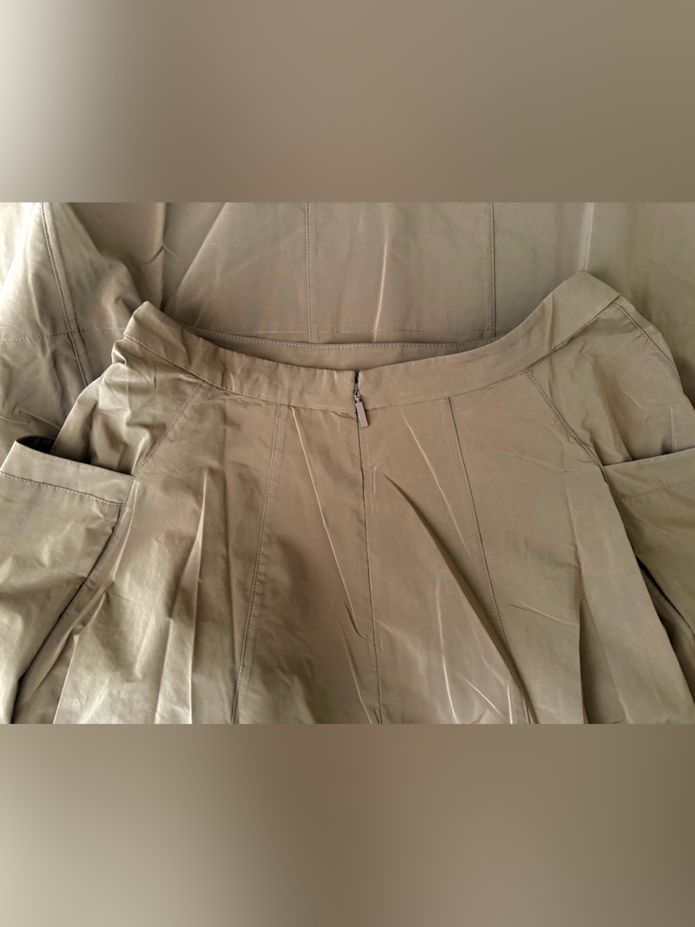 Tibi Nylon Lantern Skirt - Caramel Latte - Picture 8 of 9